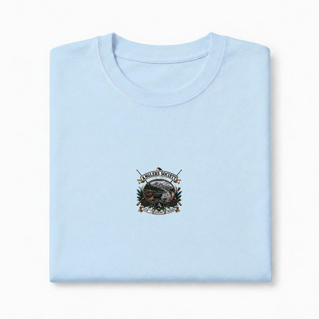 Anglers Society Heavyweight Crew Neck T-Shirt|Embroidery