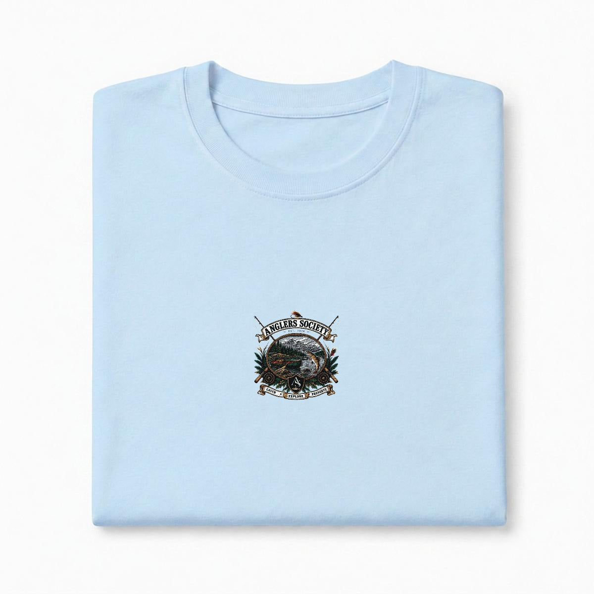 Anglers Society Heavyweight Crew Neck T-Shirt|Embroidery