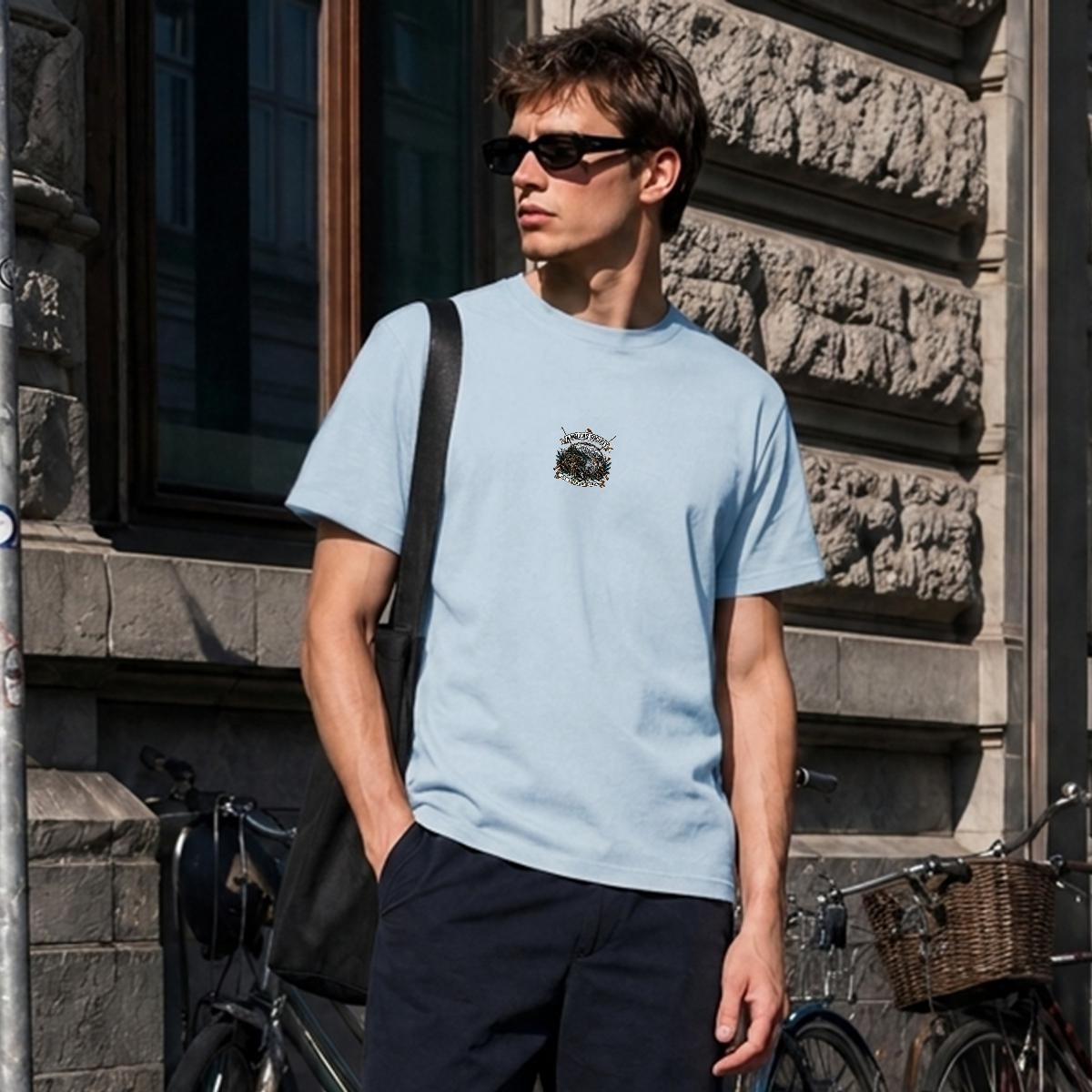 Anglers Society Heavyweight Crew Neck T-Shirt|Embroidery