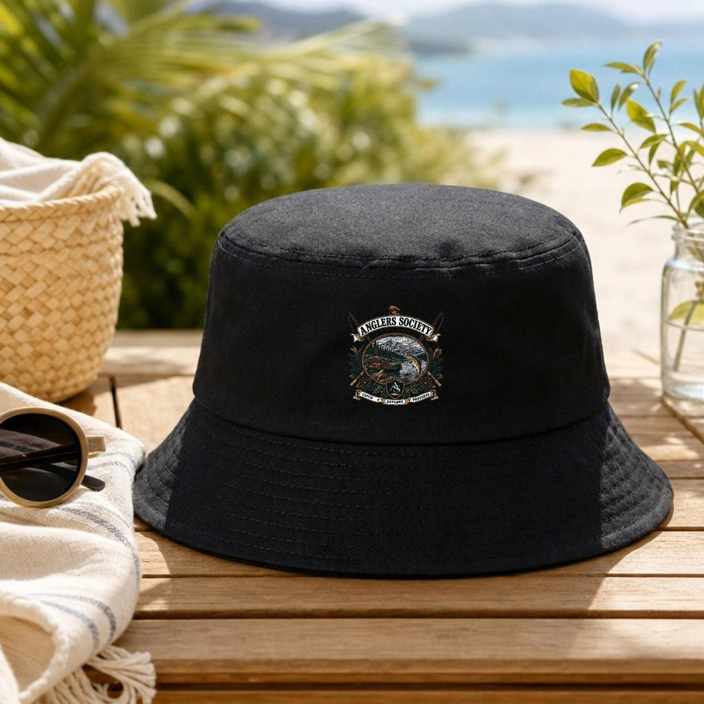 Anglers Society Embroidered Bucket Hat