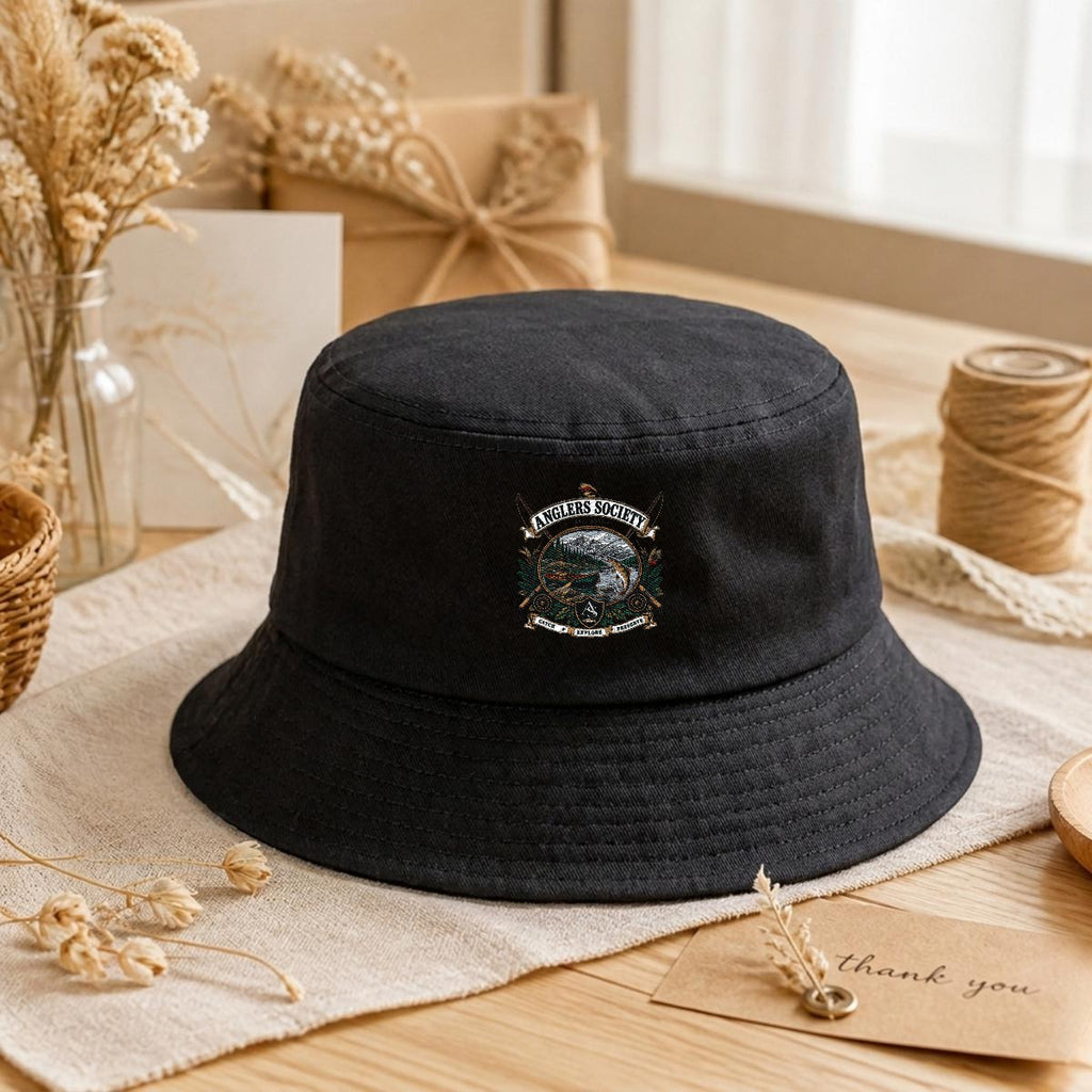 Anglers Society Embroidered Bucket Hat