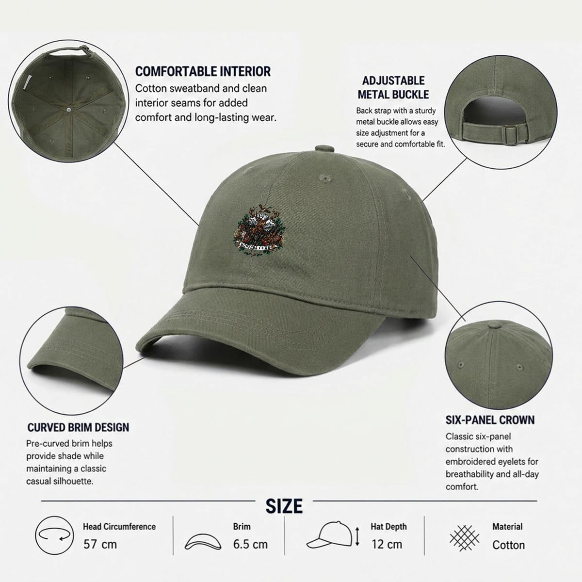 Hunters Club Embroidered Cap